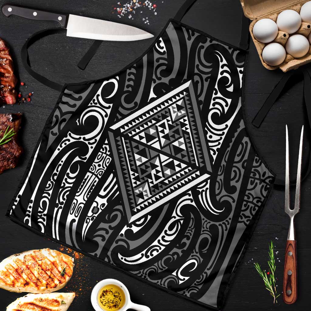 New Zealand Maori Taniko Apron Black Kowhaiwhai Puhoro - Aussie Hoodie