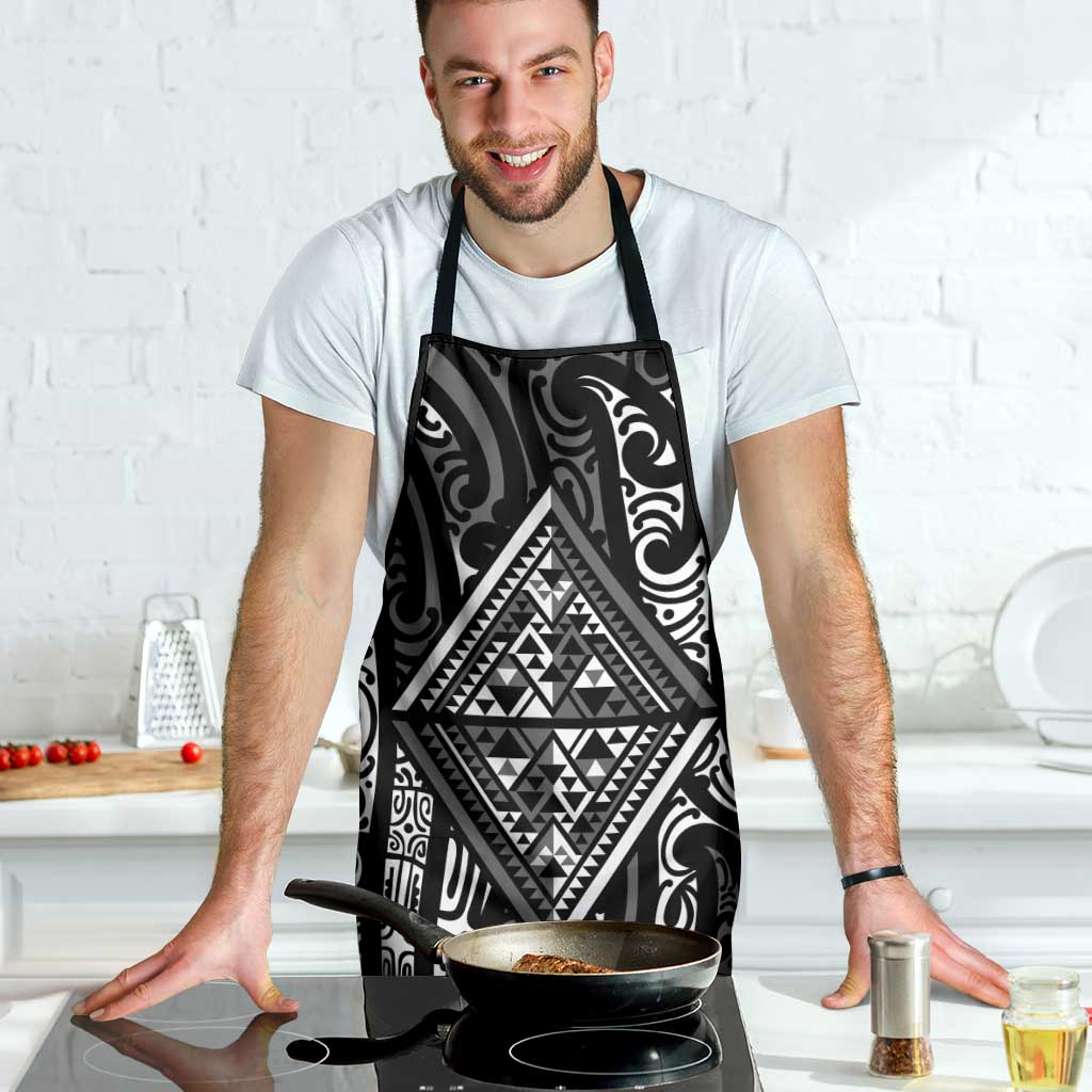 New Zealand Maori Taniko Apron Black Kowhaiwhai Puhoro - Aussie Hoodie