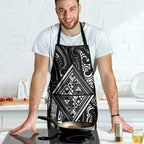 New Zealand Maori Taniko Apron Black Kowhaiwhai Puhoro - Aussie Hoodie