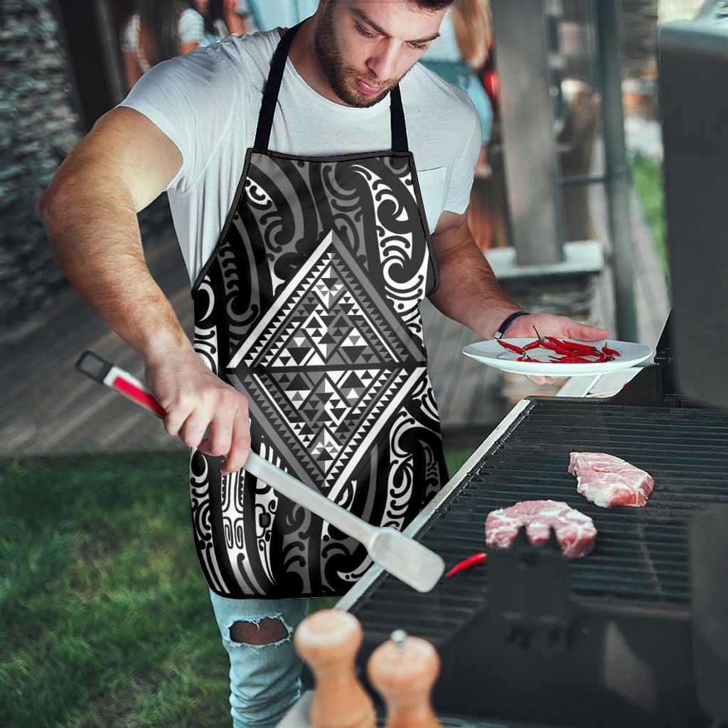 New Zealand Maori Taniko Apron Black Kowhaiwhai Puhoro - Aussie Hoodie