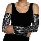 New Zealand Maori Taniko Arm Sleeves Black Kowhaiwhai Puhoro - Aussie Hoodie