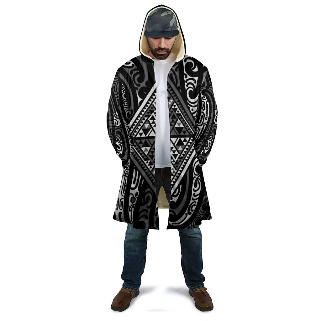 New Zealand Maori Taniko Cloak Black Kowhaiwhai Puhoro - Aussie Hoodie