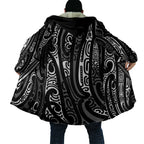 New Zealand Maori Taniko Cloak Black Kowhaiwhai Puhoro - Aussie Hoodie