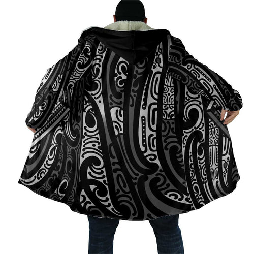 New Zealand Maori Taniko Cloak Black Kowhaiwhai Puhoro - Aussie Hoodie