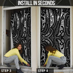 New Zealand Maori Taniko Door Cover Black Kowhaiwhai Puhoro - Aussie Hoodie