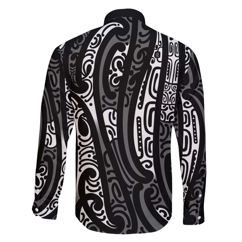 New Zealand Maori Taniko Family Matching Mermaid Dress and Hawaiian Shirt Black Kowhaiwhai Puhoro