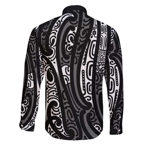 New Zealand Maori Taniko Family Matching Summer Maxi Dress and Hawaiian Shirt Black Kowhaiwhai Puhoro
