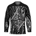 New Zealand Maori Taniko Hockey Jersey Black Kowhaiwhai Puhoro - Aussie Hoodie