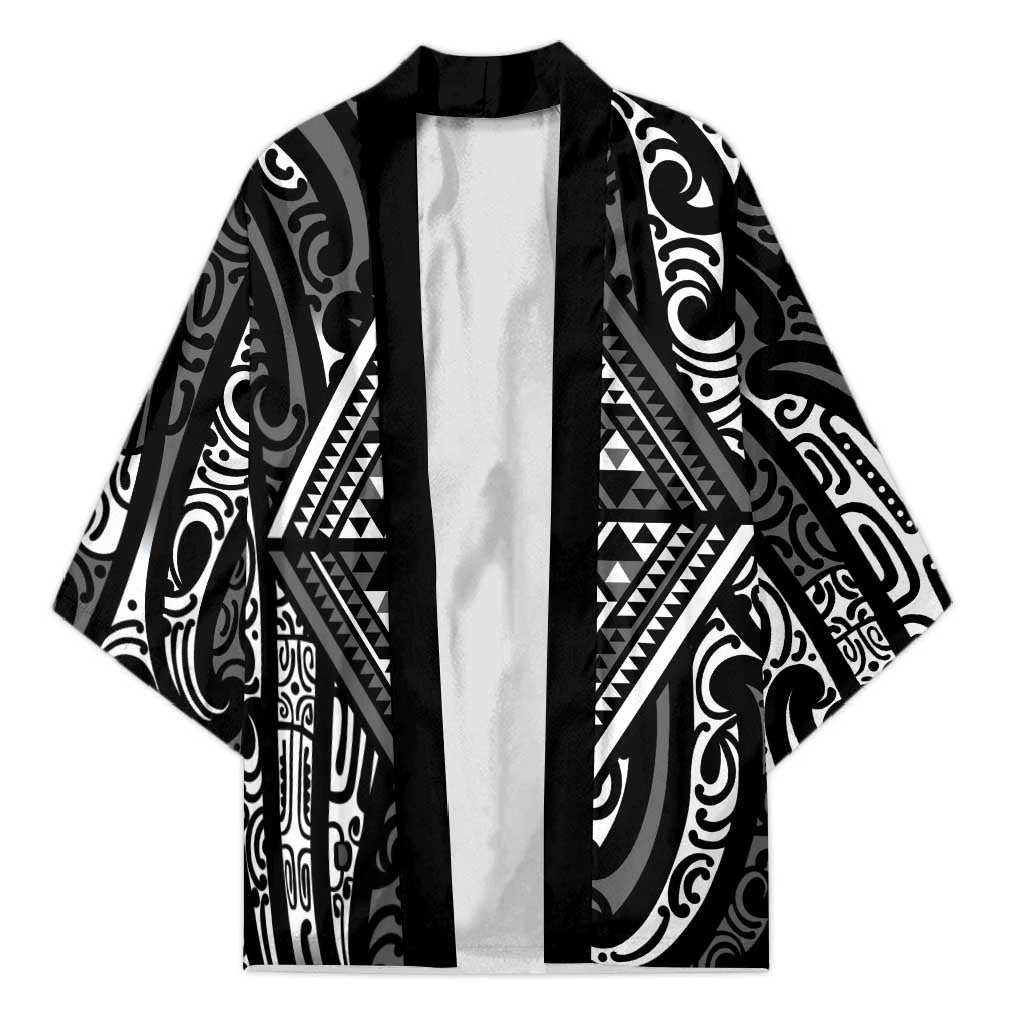 New Zealand Maori Taniko Kimono Black Kowhaiwhai Puhoro - Aussie Hoodie