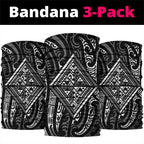 New Zealand Maori Taniko Neck Gaiter Black Kowhaiwhai Puhoro - Aussie Hoodie
