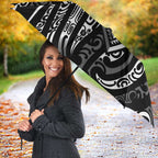 New Zealand Maori Taniko Umbrella Black Kowhaiwhai Puhoro - Aussie Hoodie