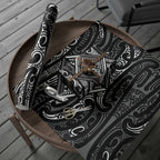New Zealand Maori Taniko Wrapping Paper Black Kowhaiwhai Puhoro - Aussie Hoodie