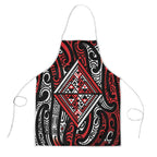 New Zealand Maori Taniko Apron Red Kowhaiwhai Puhoro - Aussie Hoodie