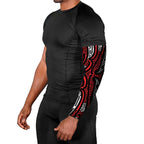 New Zealand Maori Taniko Arm Sleeves Red Kowhaiwhai Puhoro - Aussie Hoodie