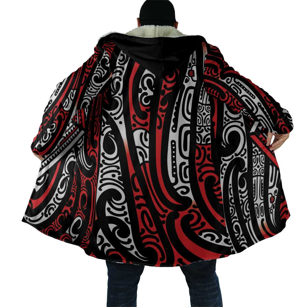 New Zealand Maori Taniko Cloak Red Kowhaiwhai Puhoro - Aussie Hoodie