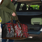 New Zealand Maori Taniko Travel Bag Red Kowhaiwhai Puhoro - Aussie Hoodie