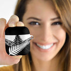 New Zealand Silver Fern AirPods Case Maori Koru Mixed Taniko Pattern - Aussie Hoodie
