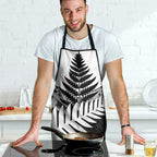 New Zealand Silver Fern Apron Maori Koru Mixed Taniko Pattern - Aussie Hoodie