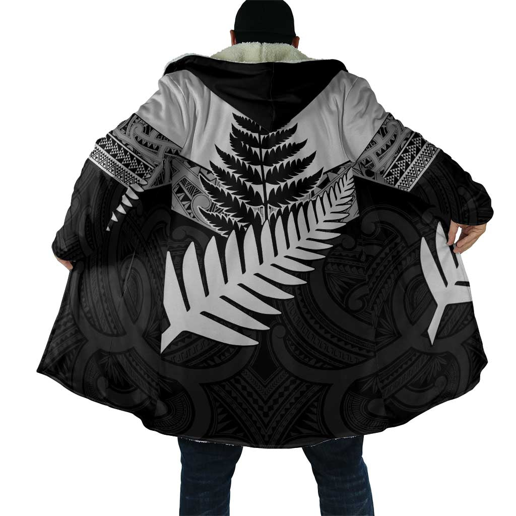 New Zealand Silver Fern Cloak Maori Koru Mixed Taniko Pattern - Aussie Hoodie