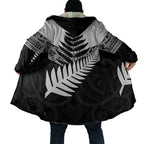 New Zealand Silver Fern Cloak Maori Koru Mixed Taniko Pattern - Aussie Hoodie