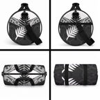 New Zealand Silver Fern Duffle Bag Maori Koru Mixed Taniko Pattern