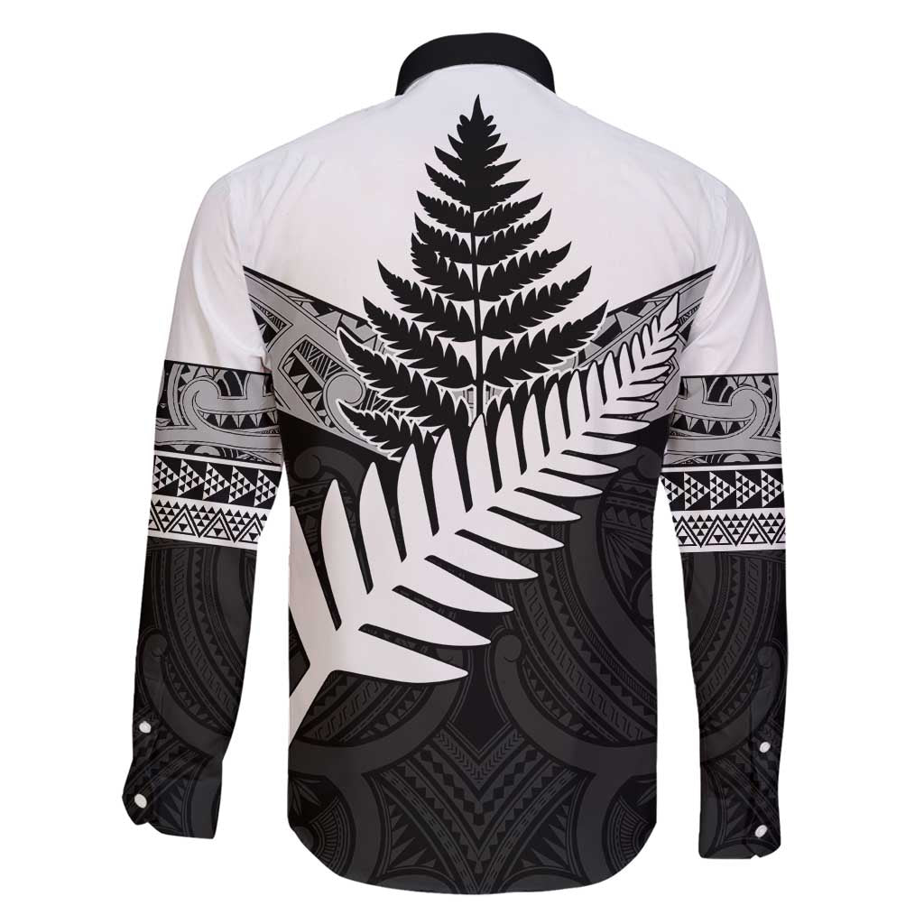 New Zealand Silver Fern Family Matching Off Shoulder Short Dress and Hawaiian Shirt Maori Koru Mixed Taniko Pattern