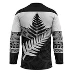 New Zealand Silver Fern Hockey Jersey Maori Koru Mixed Taniko Pattern - Aussie Hoodie