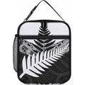 New Zealand Silver Fern Lunch Bag Maori Koru Mixed Taniko Pattern