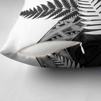 New Zealand Silver Fern Pillow Cover Maori Koru Mixed Taniko Pattern - Aussie Hoodie