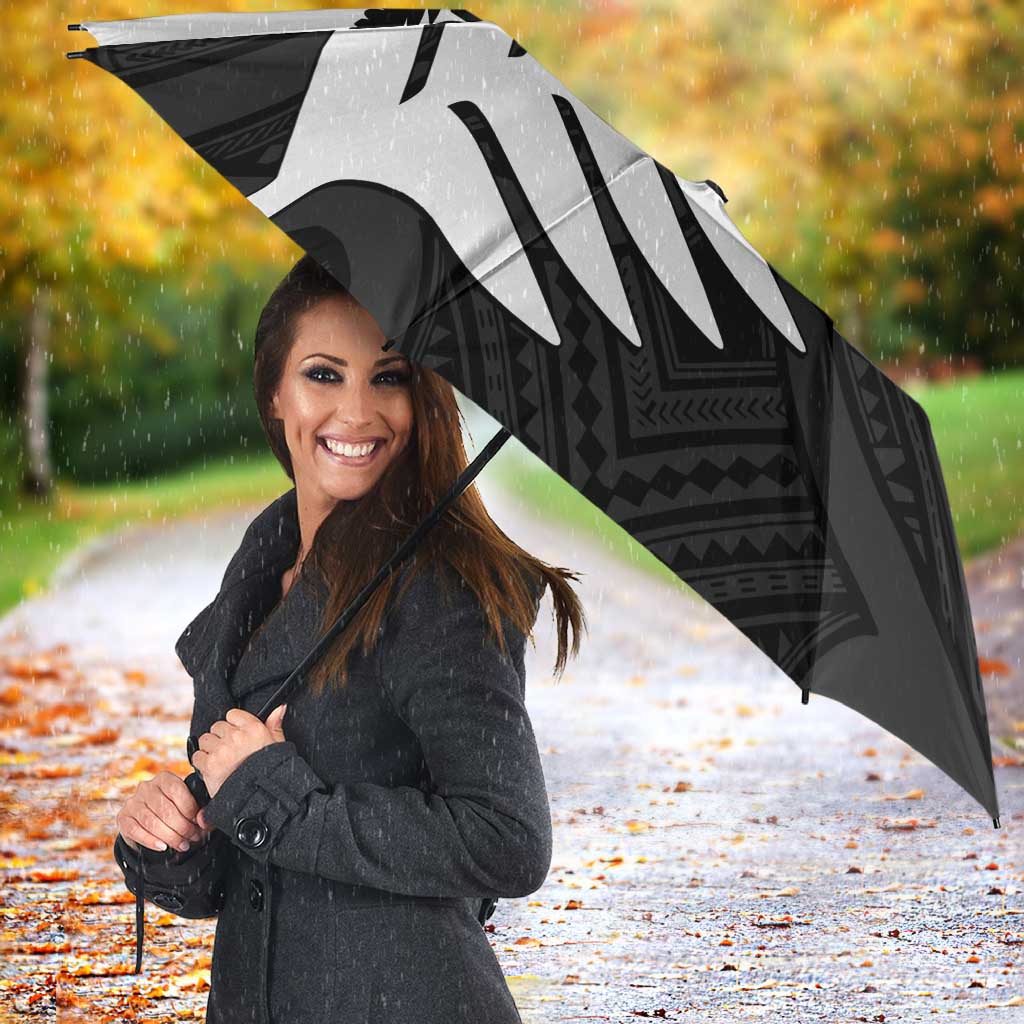 New Zealand Silver Fern Umbrella Maori Koru Mixed Taniko Pattern - Aussie Hoodie