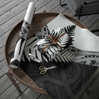New Zealand Silver Fern Wrapping Paper Maori Koru Mixed Taniko Pattern - Aussie Hoodie