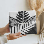 New Zealand Silver Fern Wrapping Paper Maori Koru Mixed Taniko Pattern - Aussie Hoodie