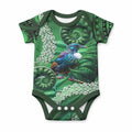 Tui Bird Koru Silver Fern Aotearoa Baby Onesie