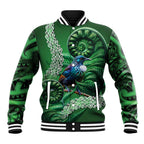 Tui Bird Koru Silver Fern Aotearoa Baseball Jacket