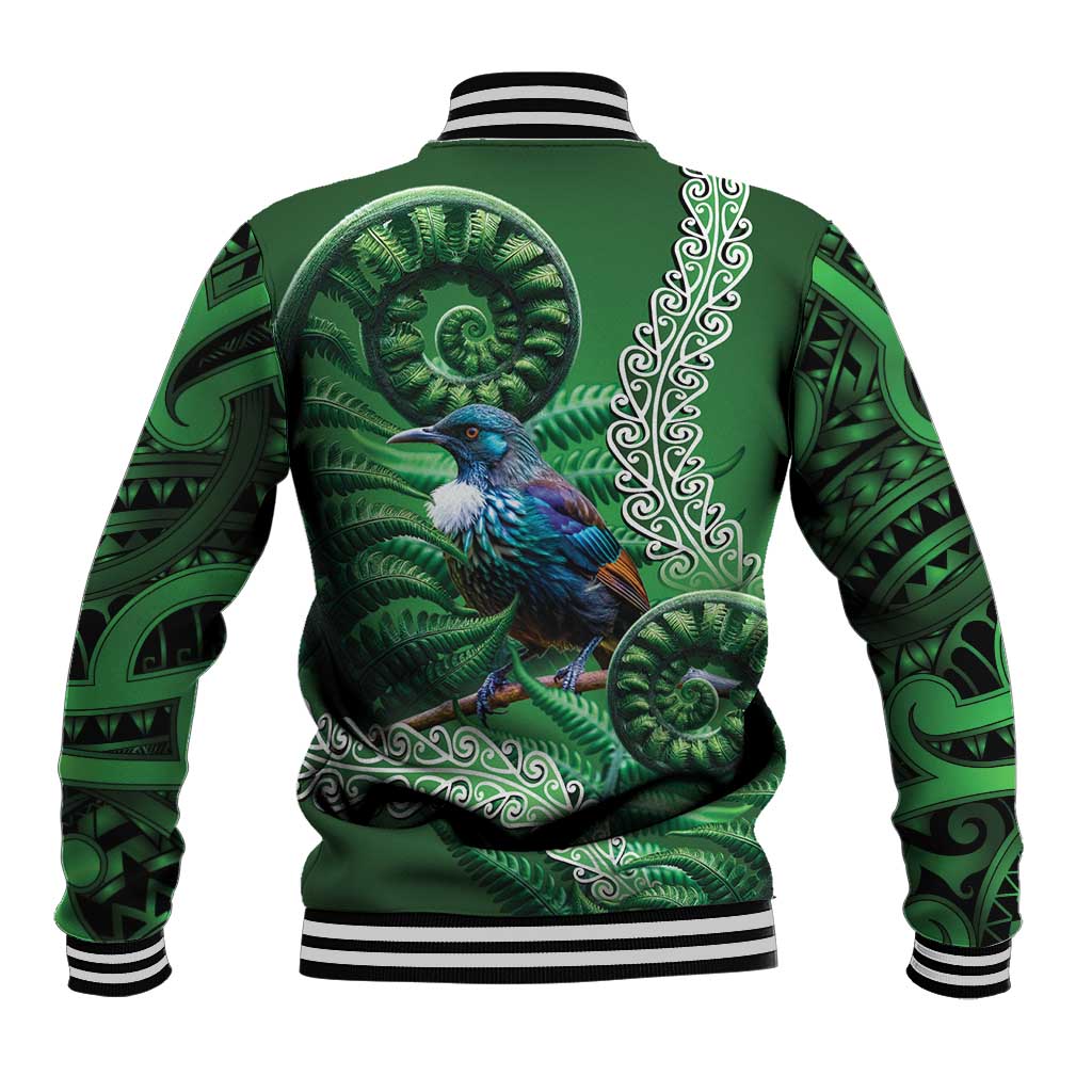 Tui Bird Koru Silver Fern Aotearoa Baseball Jacket