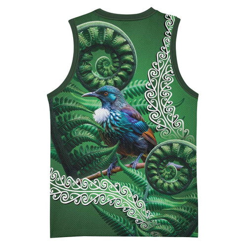 Tui Bird Koru Silver Fern Aotearoa Basketball Jersey