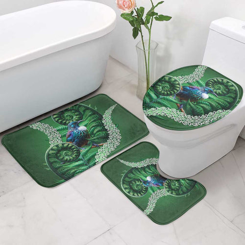 Tui Bird Koru Silver Fern Aotearoa Bathroom Set