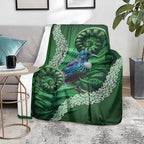 Tui Bird Koru Silver Fern Aotearoa Blanket