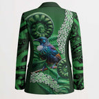 Tui Bird Koru Silver Fern Aotearoa Blazer