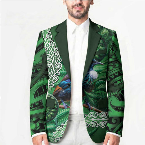 Tui Bird Koru Silver Fern Aotearoa Blazer