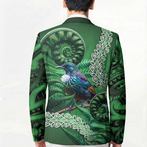 Tui Bird Koru Silver Fern Aotearoa Blazer