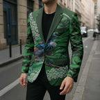 Tui Bird Koru Silver Fern Aotearoa Blazer