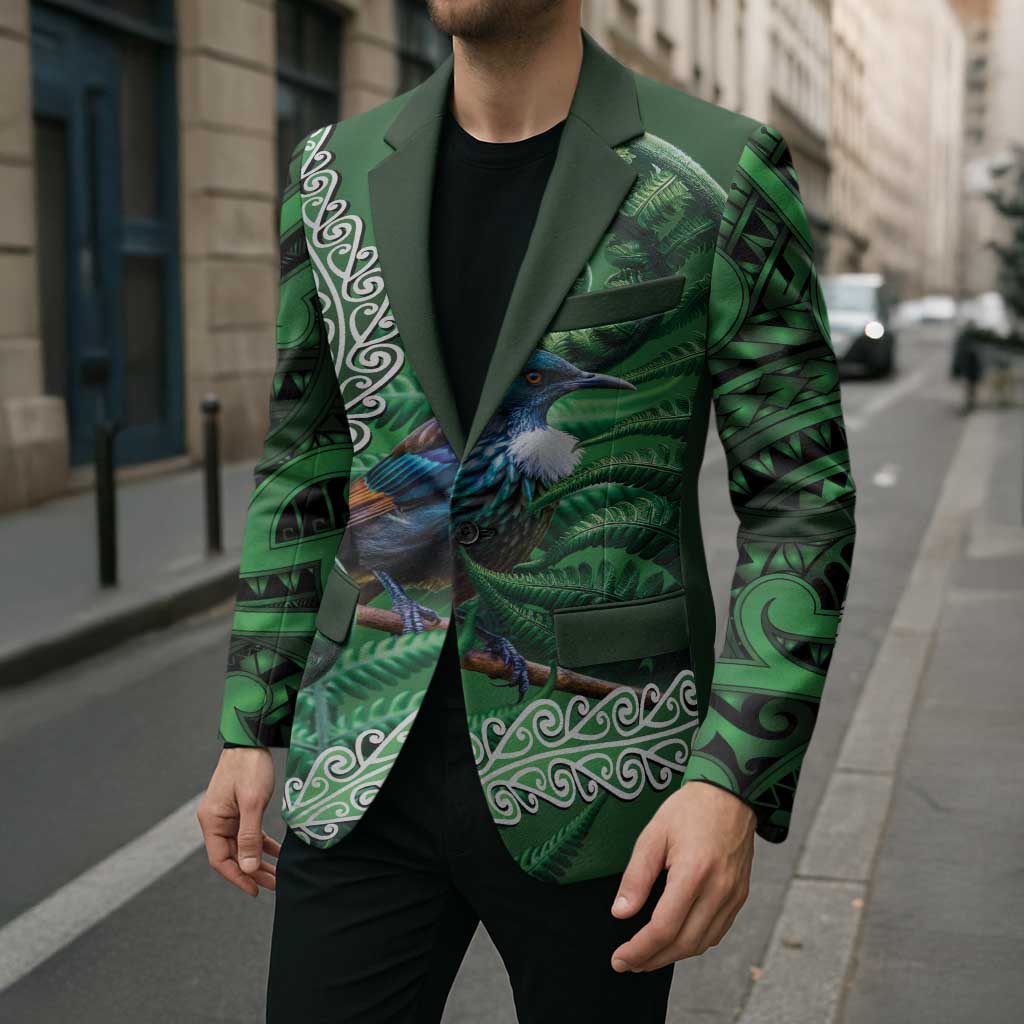 Tui Bird Koru Silver Fern Aotearoa Blazer