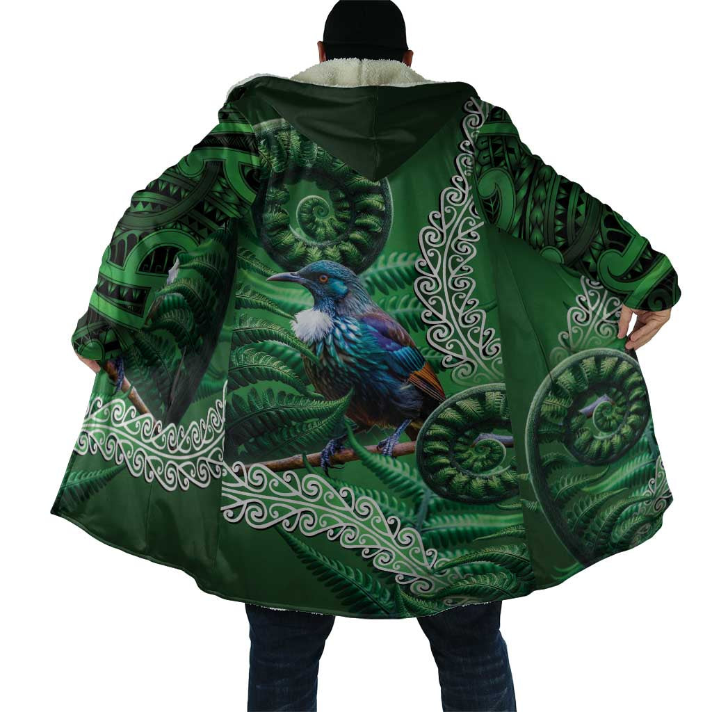 Tui Bird Koru Silver Fern Aotearoa Cloak