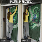 Tui Bird Koru Silver Fern Aotearoa Door Cover