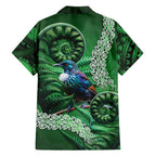 Tui Bird Koru Silver Fern Aotearoa Family Matching Mermaid Dress and Hawaiian Shirt