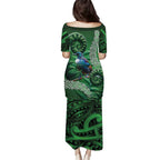 Tui Bird Koru Silver Fern Aotearoa Family Matching Puletasi and Hawaiian Shirt