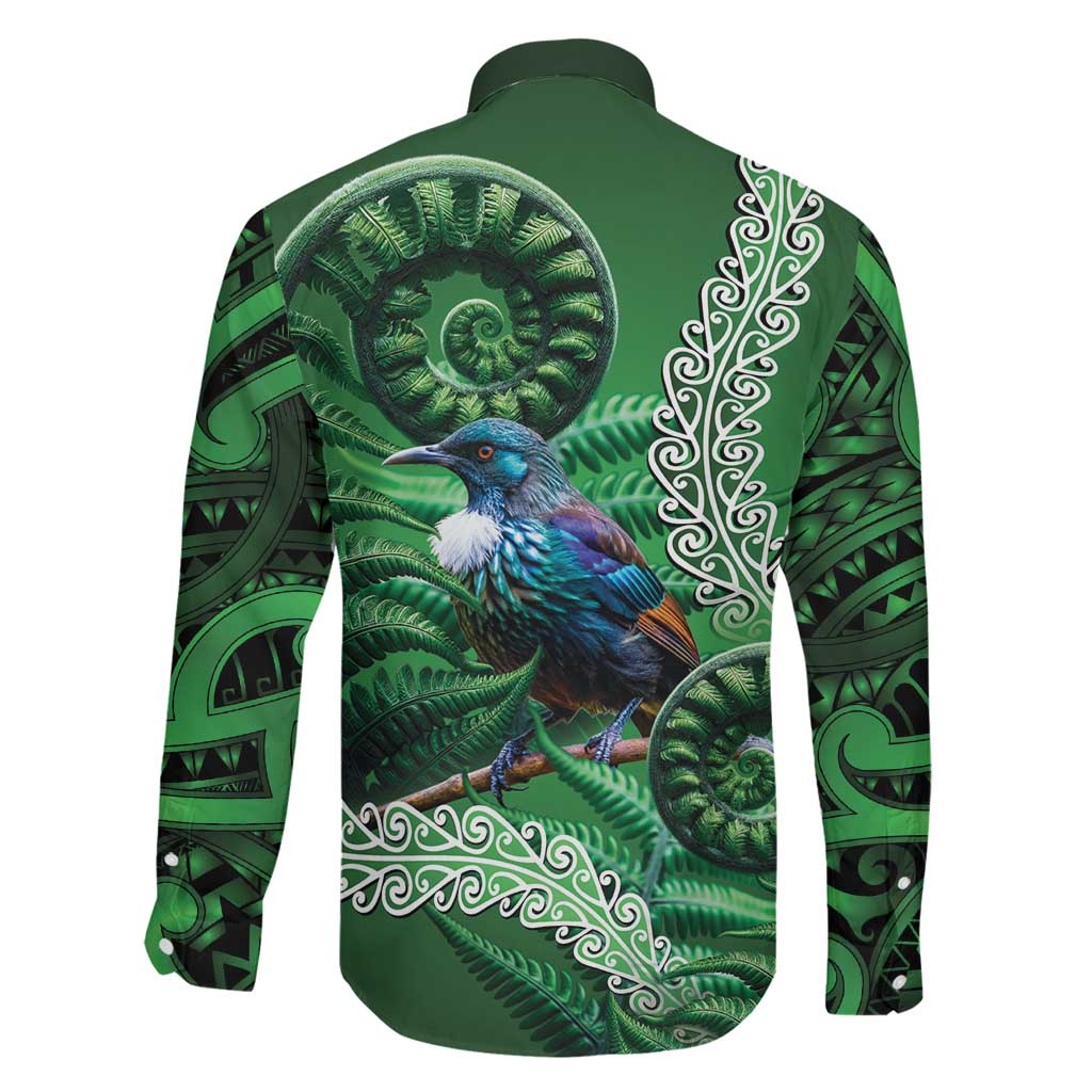 Tui Bird Koru Silver Fern Aotearoa Family Matching Tank Maxi Dress and Hawaiian Shirt