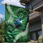 Tui Bird Koru Silver Fern Aotearoa Garden Flag
