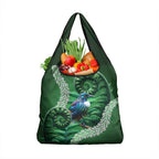 Tui Bird Koru Silver Fern Aotearoa Grocery Bag